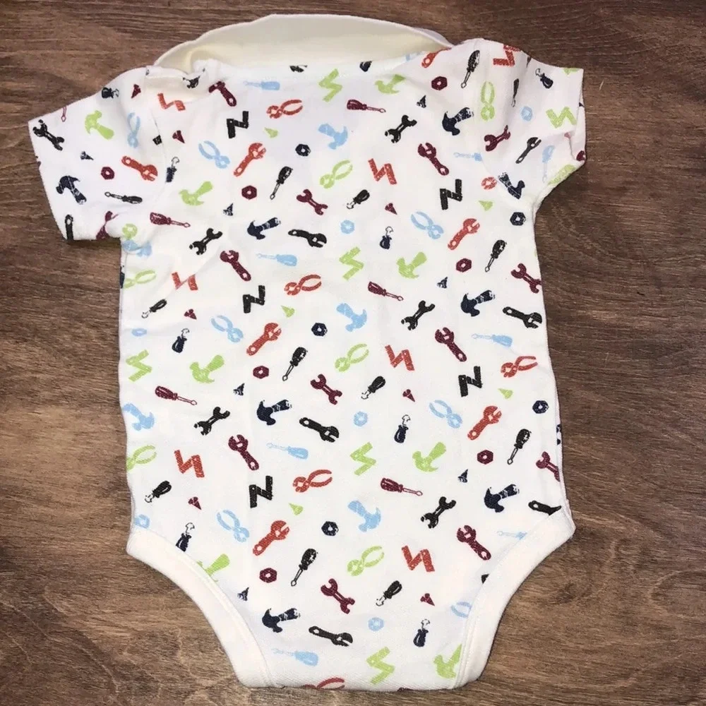 Jumping Beans size 6-9 months handyman onesie